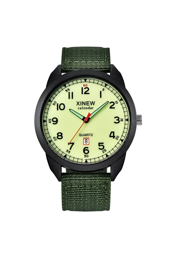 Men's Nylon Waterproof Date Quartz Watch Analog Quartz Wrist Watches Women Solar Watches Sports Watch Watches for Nurses Women Mens Digital Watches Large Face Pocket Watches for Men