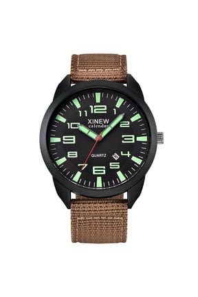 Men's Solar Quartz Wrist Watch, Stainless Steel Military Style Analog Timepiece with Date, Retro Sport Watch for Outdoor, Office, and Everyday Wear
