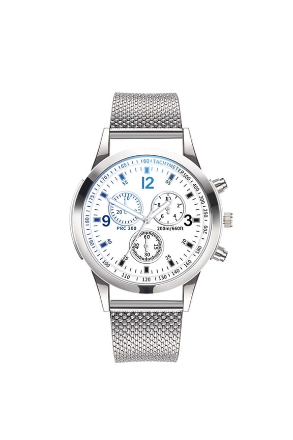 Men's Watch Fashion Watches Clocks Stainless Steel Casual Dresses Wrist Crystals Watches for Men