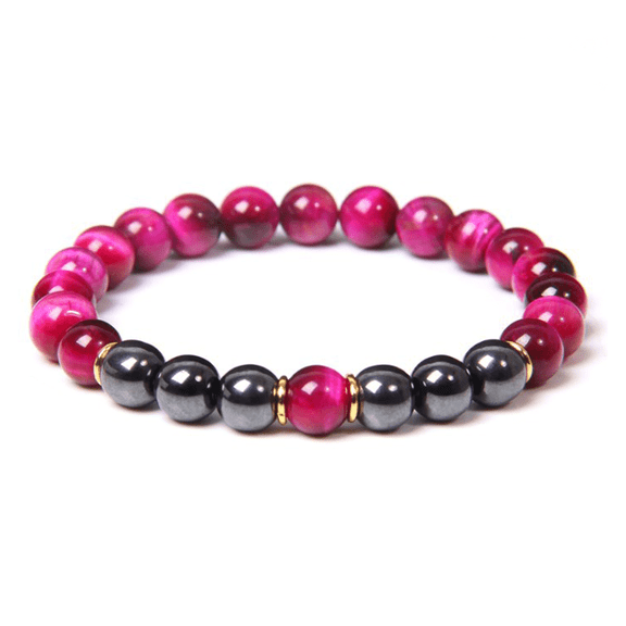 DESIGNICE Mens Beaded Bracelets Round Bead Elastic Bracelet Tiger Eye Bracelet Men Tiger Eye Stone Bracelet Beaded Bracelets for Men Style 5