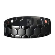 DESIGNICE Mens Bracelet,White Pine Essential Oil Mens Jewelry, Green Jade Beads Pulseras Para Hombres,Black Gold