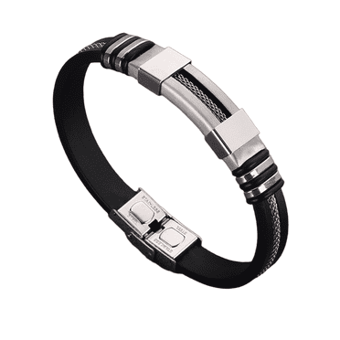 DESIGNICE Mens Leather Bracelet Multicolor Fashion Accessories Emo Accessories Good Luck Bracelet Initial Bracelet Silver