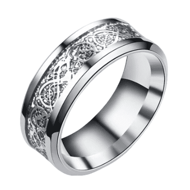 DESIGNICE Mens Rings,Versatile for Any Occasion Stainless Steel Rings,Dragon Pattern Engraving Tungsten Rings for Women,6