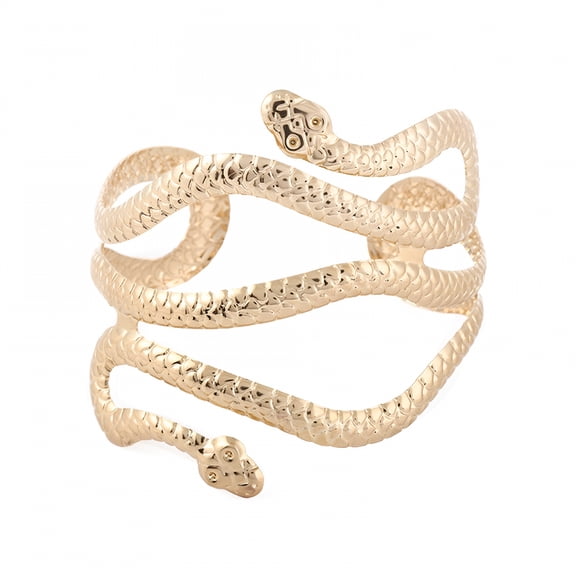 DESIGNICE Metal Arm Cuff Upper Arm Bracelet Band for Women Gold Silver Color Armlet Snake Armband Adjustable Arm Cuff Bangle