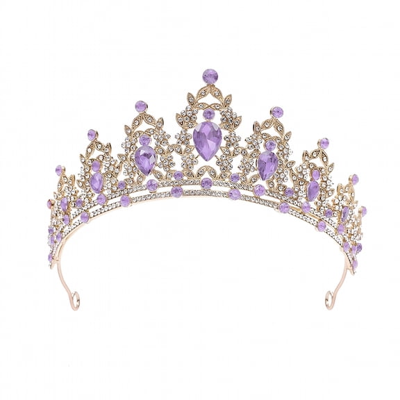 DESIGNICE Metal Crystal Tiara Crown for Women and Girls,Suitable for Wedding,Prom,And Birthday Party with Multiple Color Choices