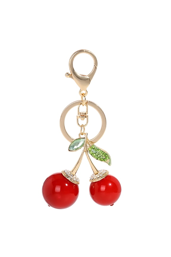 Metal Key Ring Alloy Keychain Hanging Keychains Fob Cherry