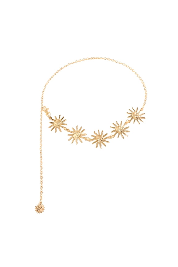 Metal Sun Waist Chain Belly Waist Belt Waist Chain Belts Body Chain for Women