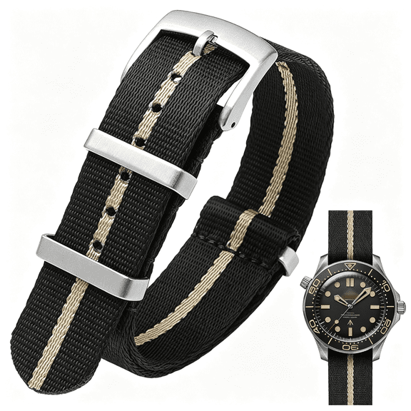DESIGNICE Military Ballistic Nylon Watch Band Heavy 18Mm 20Mm 22Mm 24Mm Thick G10 Premium Nylon Watch Bands Smart Watch Replacement Band Strap for Men Women