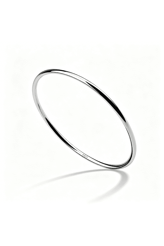 Minimalist Original 925 Sterling Silver Banglest Women DIY Stackable 1/2/3.Countless Set Bracelet 2MM Thick Diameter 60mm-65mm-68mm Jewelry Gift Wife Her