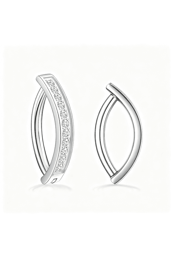 Moissanite Clicker Belly Button Ring,Titanium 2 Pcs 10&12Mm Reverse Curved Hoop Navel Barbell Piercing Jewelry