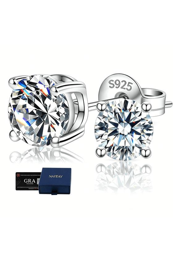 Moissanite Stud Earrings for Men,Hypoallergenic 925 Sterling Silver D Color Vvs1 Clarity Lab Created Moissanite Suitable for Women Valentine'S Day,Mother'S Day of All Ages
