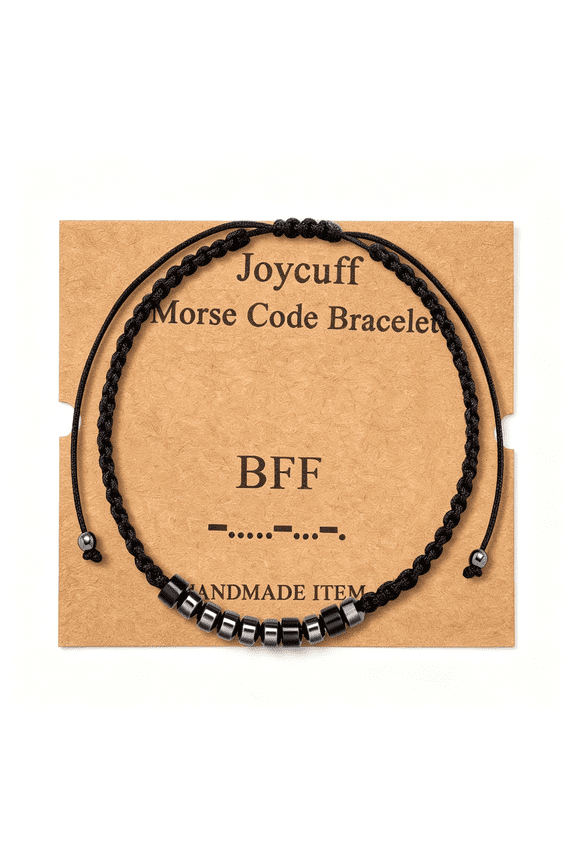 Morse Code Bracelets for Women Men Gifts for Her Him Mom Dad Daughter Sister Best Friend Funny Inspirational Bracelets for Women Jewelry Adjustable Silk Beaded Wrap Bracelet