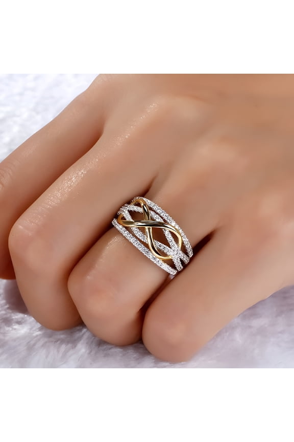 2026 New Mother and Daughter Forever Linked Together Ring, Inspirational Jewelry Rings Daughter Rings From Mom Sz 11