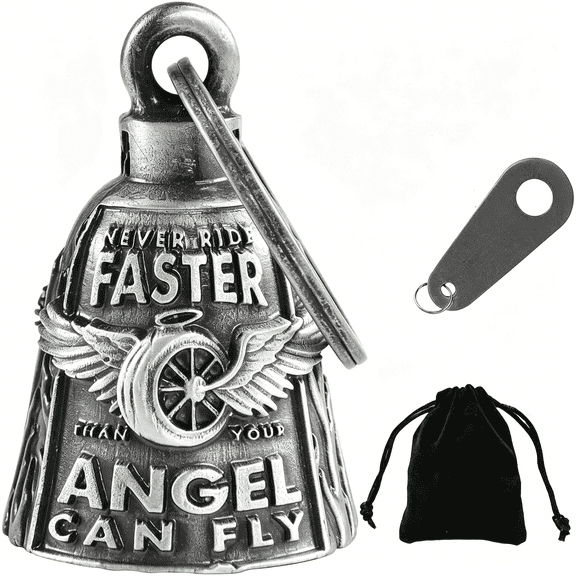 DESIGNICE Motorcycle Keychain Guardian Angel Gremlin Bell for Men Bikers and Riders Luck
