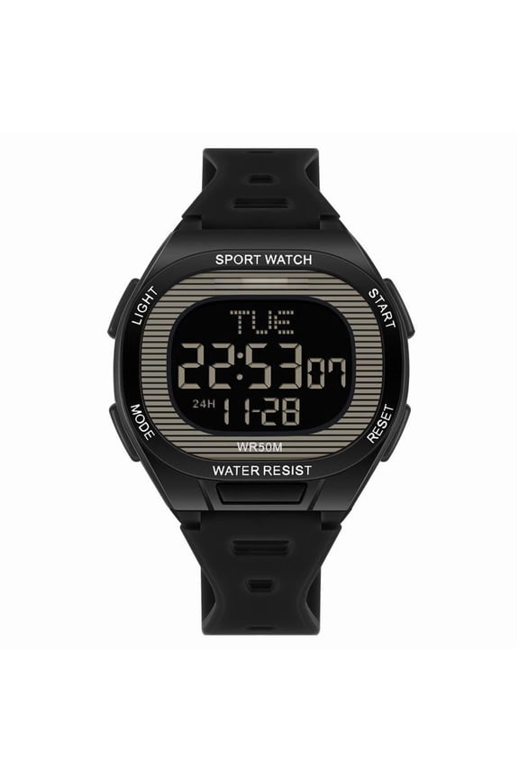 Multi-Function Square Digital Watch Shockproof Waterproof Sports Timepiece