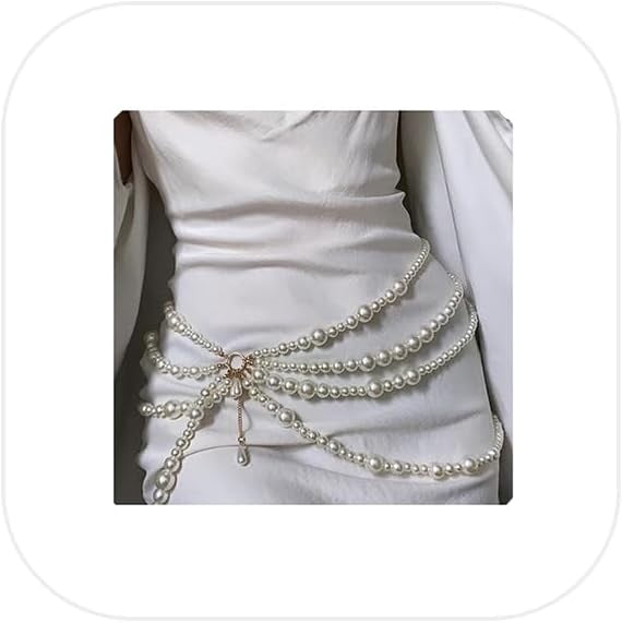 Shop Pearl Chain Belts for Women in Elegant Silver and Gold Styles