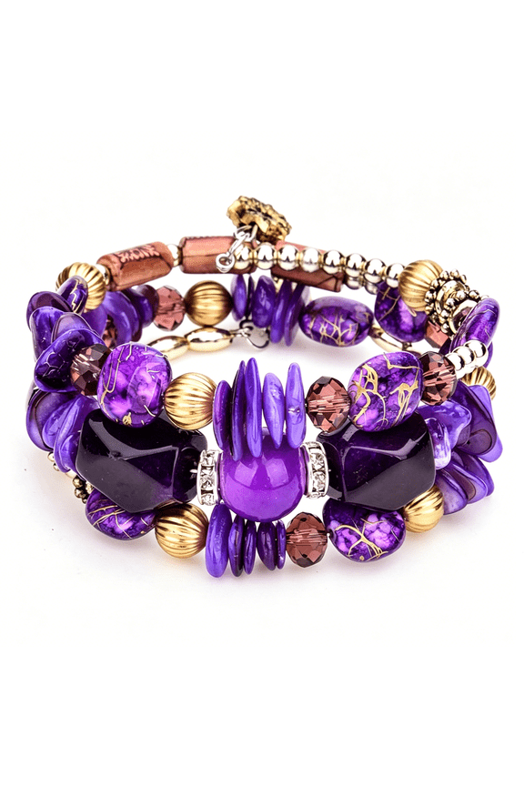 Multilayer Irregular Agate Beads Charm Bracelets Handmade Multi-Color Crystal Stone Turquoise Wrap Bracelets for Women Yoga Jewelry