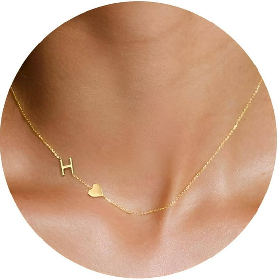 DESIGNICE Name Necklaces for Women,Simple and Delicate Name Necklace Personalized,Enhances the Neckline Personalized Necklace,Gold,StyleH