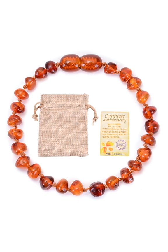 Natural Amber Baby Bracelet Infant Children DIY Irregular Amber Bracelet Jewelry-Style: Fire Amber
