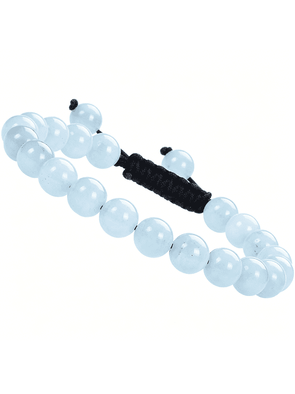 Natural Healing Power Gemstone Crystal Beads Unisex Adjustable Macrame Bracelets