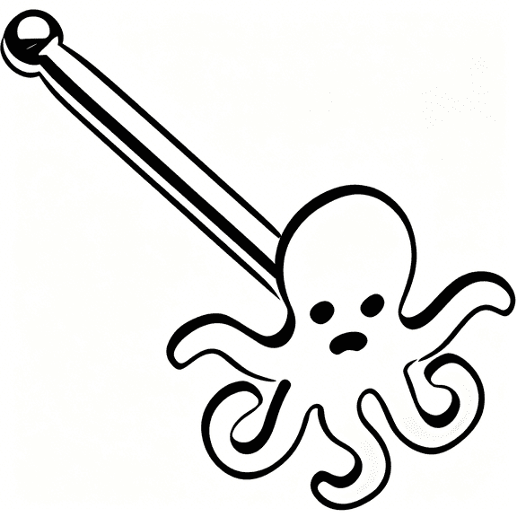DESIGNICE Nautical Octopus Nose Bone Stud in Stainless Steel