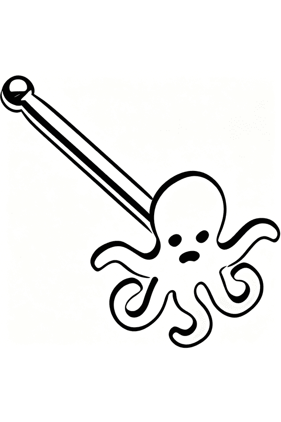 Nautical Octopus Nose Bone Stud in Stainless Steel