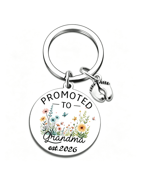 New Grandma Gifts First Time Grandmother Gifts Promoted to Grandma Keychain Mothers Day Gift 2026 Pregnancy Announcement for Grandparents Key Chain Birthday Christmas Gift