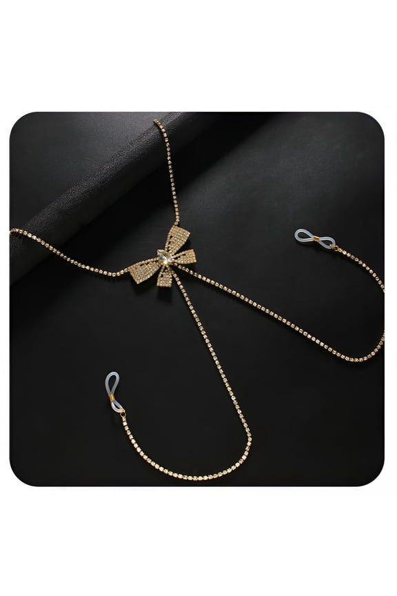 Non-Piercing Rhinestone Nipple Chain Chest Necklace Tassel Butterfly Body Chains-Silver