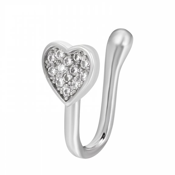 DESIGNICE Nose Clip Non-Piercing U-Shaped Multi-Styles Unisex Rhinestone Fishtail Fake Nose Cuff Hoop Ring Fashion Jewelry