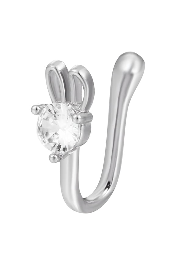 Nose Clip Non-Piercing U-Shaped Multi-Styles Unisex Sparkling Rhinestone Fishtail Fake Nose Cuff Hoop Ring Fashion Jewelry