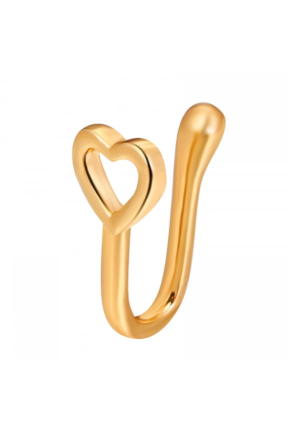 Nose Cuffs Charming Trendy Non Piercing Easy to Wear Women Nose Rings Hoop for Party Golden Size 2