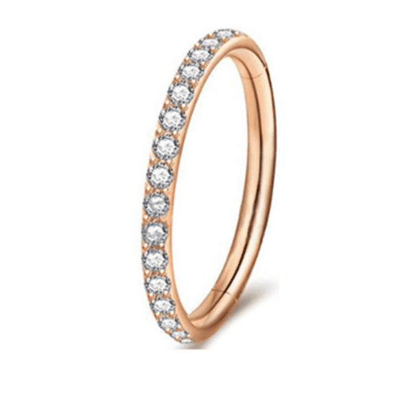 DESIGNICE Nose Ring,Minimalist Style Shine Nose Jewelry,Natural Fit for Your Nose Shape Nose Hoop,Rose Gold,Style 1