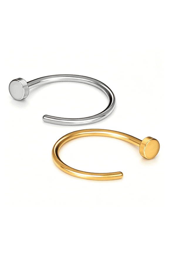 Nose Rings Hoop 20G Stainless Steel Nose Piercing Jewelry Fake Lip Hoop Rings for Women Men