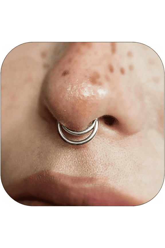 Nose Rings Hoops 316L Surgical Steel Flower Silver Septum Rings 16G Clicker Daith Hinged 14K Gold Plated Piercing Jewelry Gifts 1.2 * 8Mm 10Mm