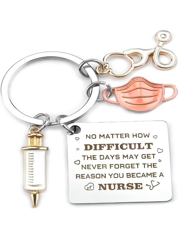 2026 New Nurse Gifts for Women Keychains,Stainless Steel Keychains with Nurse Practitioner Accessories for Work,School,Travel