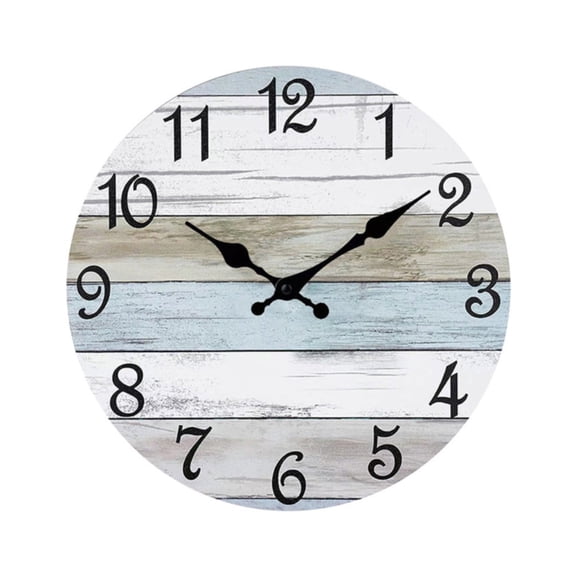 DESIGNICE Outlet!Wall Clock Silent Non Ticking Wall Clocks Battery OperatedFor Bathroom Living Room Kitchen Bedrooms(A1 * Rural Style Wall Clock Wall Clocks