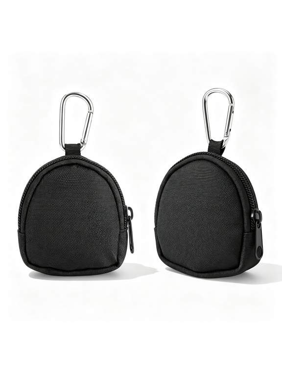 Pack of 2 Coin Pouch Keychain, Black Mini Coin Pouch | Mini Backpack Keychain, Pouch Keychain, Mini Bag Keychain, Mini Coin Purse for Car Key Backpack Accessory Pouches Earphone