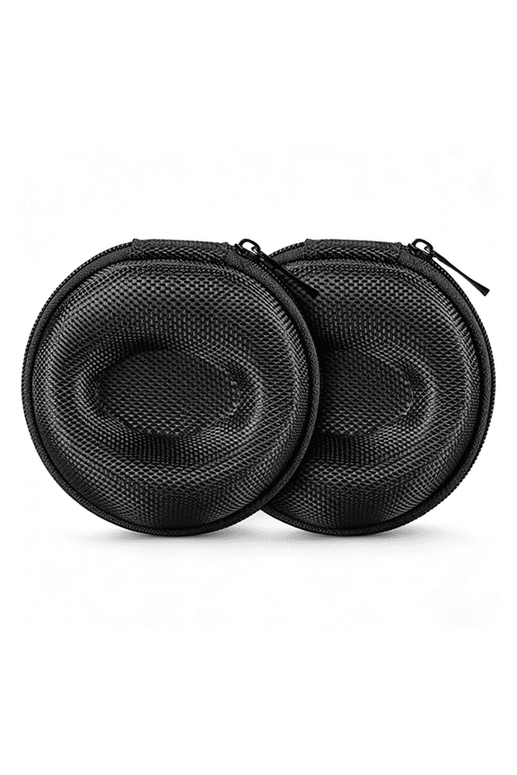 Pack of 2 Zipper Travel Watch Cases Single Watch Storage Boxes for Watches Up to 50Mm(Black)