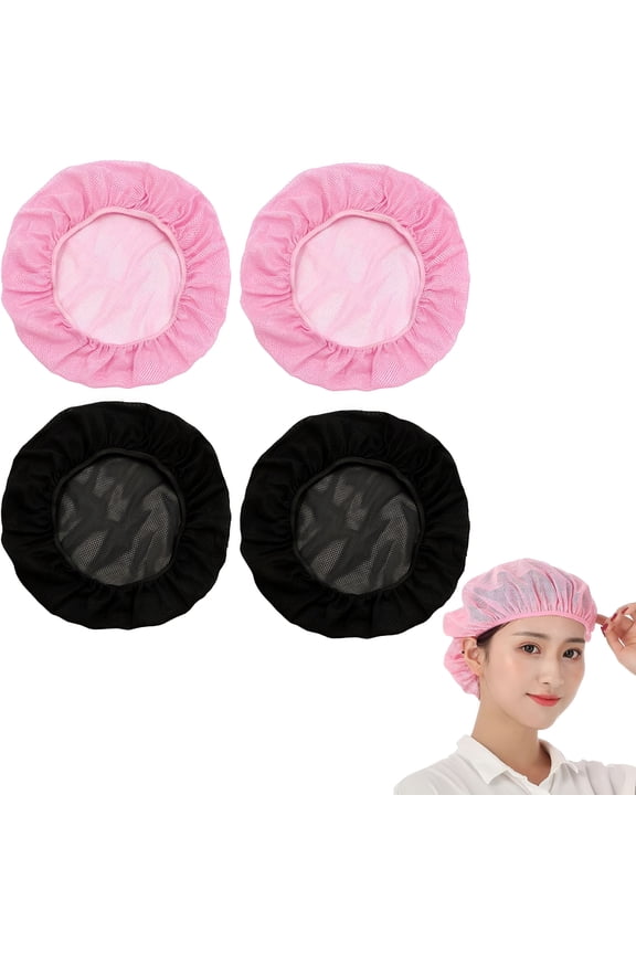 Pack of 4 Hair Net for Sleeping, Hair Protection for the Night, Bonnet Sleep Cap, Hair Protection, Adjustable Hairstyle Network Hat