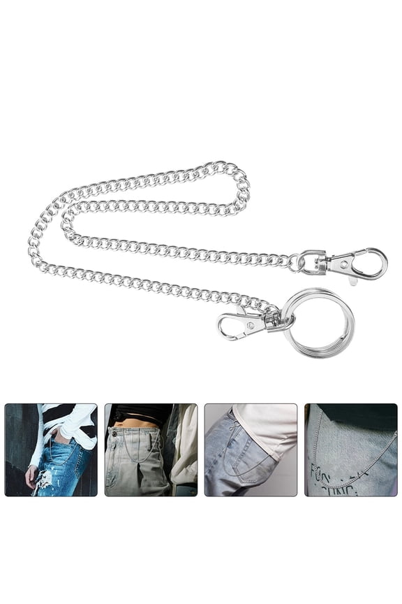Pant Chain for Men Wallet Attachment Chain Pants Chain for Jeans Pants Metal Pants Chain Sturdy Wallet Chain Men Wallet Chain Robust Keychain Chain