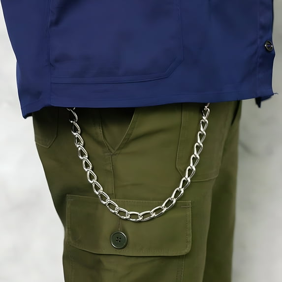 DESIGNICE 2026 New Pants Chain Hip-Hop Punk Personality Goth Thick Gift Long Minimalist Men Jeans Waist Wallet Chain Fashion Jewelry,Silver for Streetwear,Party,Club,Concert,Casual,Hip Hop