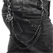 DESIGNICE Pants Jean Chain Belt Heavy Wallet Pocket Chain,Streetwear Goth Punk Grunge Skeleton Emo Pirate Accessories