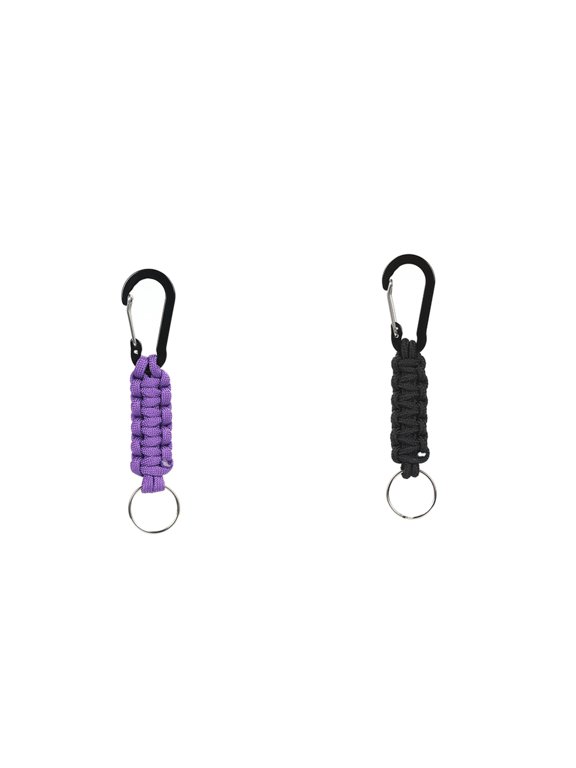 Paracord Keychain Carabiner Clip, D Ring Lanyard Hanger Stroller Hook for Water Bottle, Key, Backpacks, Men, Women Paracord Keychain