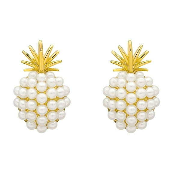 DESIGNICE Earrings for Women,Pearl Studs Earrings for Women,Stainless Steel Earrings Hoops