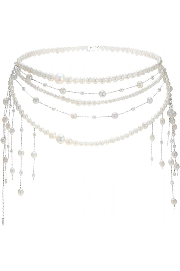 Pearl Waist Chain Belt for Women,Body Chain,Tassel Design,Perfect for Bridal and Wedding Dresses