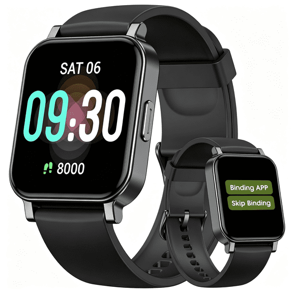 DESIGNICE Pedometer Watch Senior Friendly No App/Phone Required,Step Counter | User-Friendly Design,Ip68 Waterproof Fitness Tracker,Calories Sleep Tracker,Heart Rate and Sleep Monitor,Stopwatch