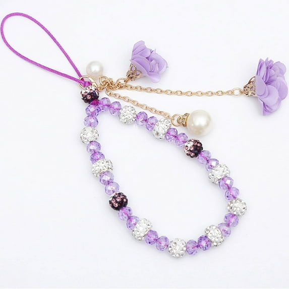 DESIGNICE Phone Lanyards,Neck Hanging Phone Pendant,Trendy Decorative Bracelets,Purple