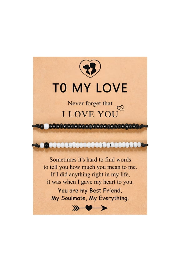 Pinky Promise Matching Bracelet for Couples Soulmate Man Distance Relationship Gifts for Women Men Him Her Cute Couple Gifts