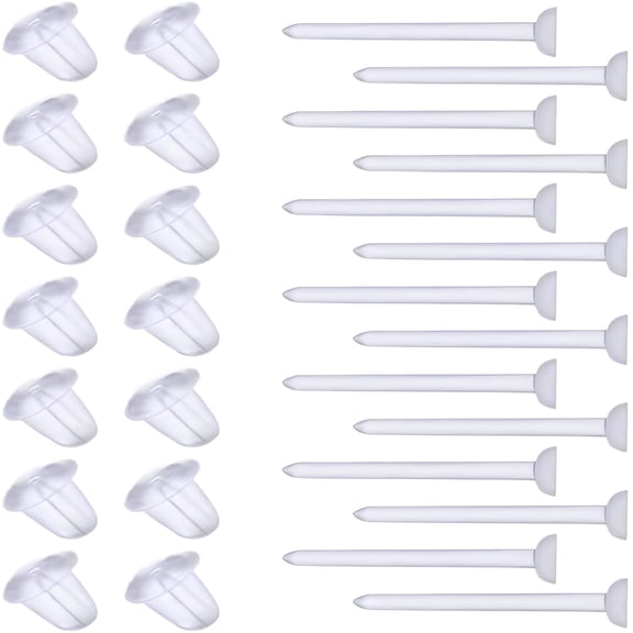 DESIGNICE Plastic Earrings,Clear Earrings Clear Post Earring Posts and Backs Silicone Stud 100 Pairs Back Blank Pins Stud
