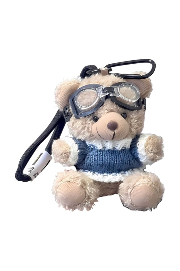 Plush Teddy Bear Keychain Cute Mini Plus Doll Bag Charm Plush Keychain,Clip-On Accessory for Backpacks,Purses&Keys